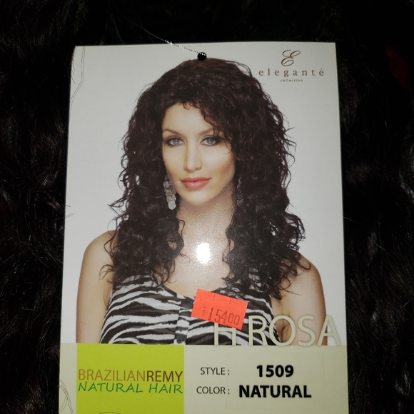 DARK BROWN WAVY WIG, NEW - Picture 4 of 7